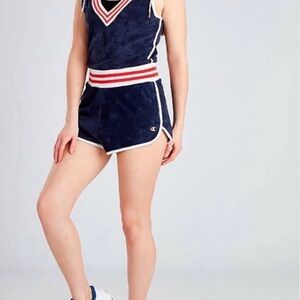 Champion Navy Terry Cloth Romper